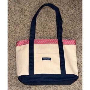 NWOT Vineyard Vines Canvas Zip Top Tote Bag